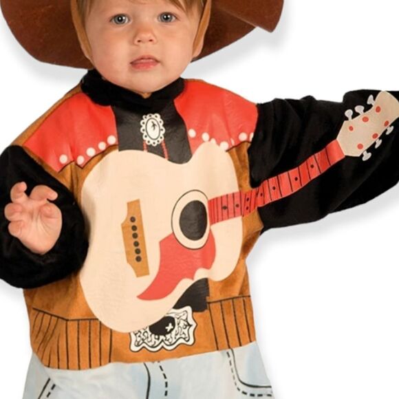 NEW! Western Rockabilly Rock Star Toddler Cowboy Jumpsuit Costume - Picture 2 of 6